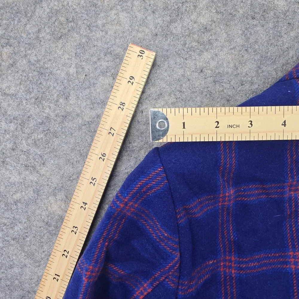 Devil's Advocate Suit Mens 44 Blue Red Plaid Double Breasted Wool Blend 36x32